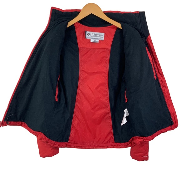 COLUMBIA PufferJacker Titanium Interchange Red Omni Shield Size M Red Jacket L8 - Picture 7 of 10